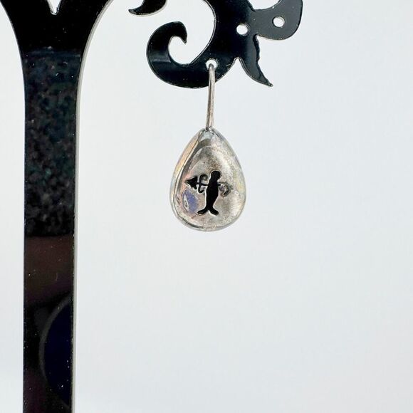 Vintage Sagittarius 925 Sterling Silver Drop Earrings Horoscope Personality - Picture 3 of 9
